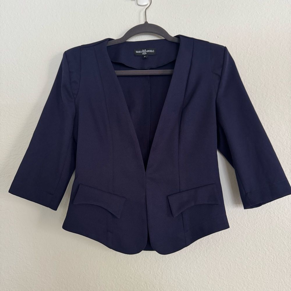Navy Women's Blazer by Marc Angelo Size S - Picture 3 of 15